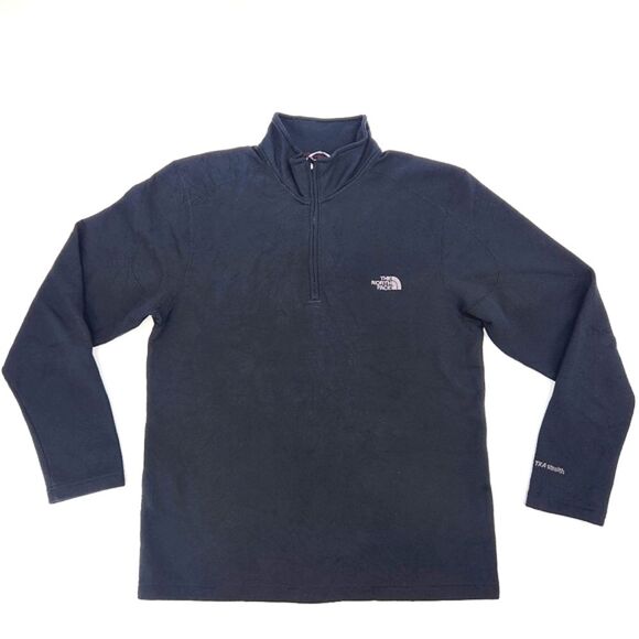 The North Face TKA Stealth Quarter Zip Pullover Shirt Mens Size Medium Black - Picture 1 of 11